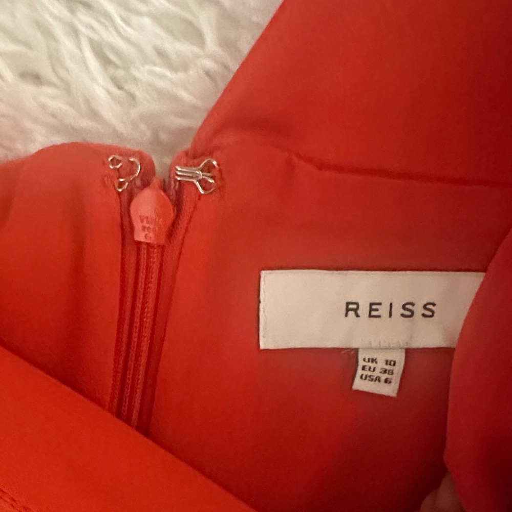 Reiss Fiery Red One-Shoulder Dress - Picture 2 of 3
